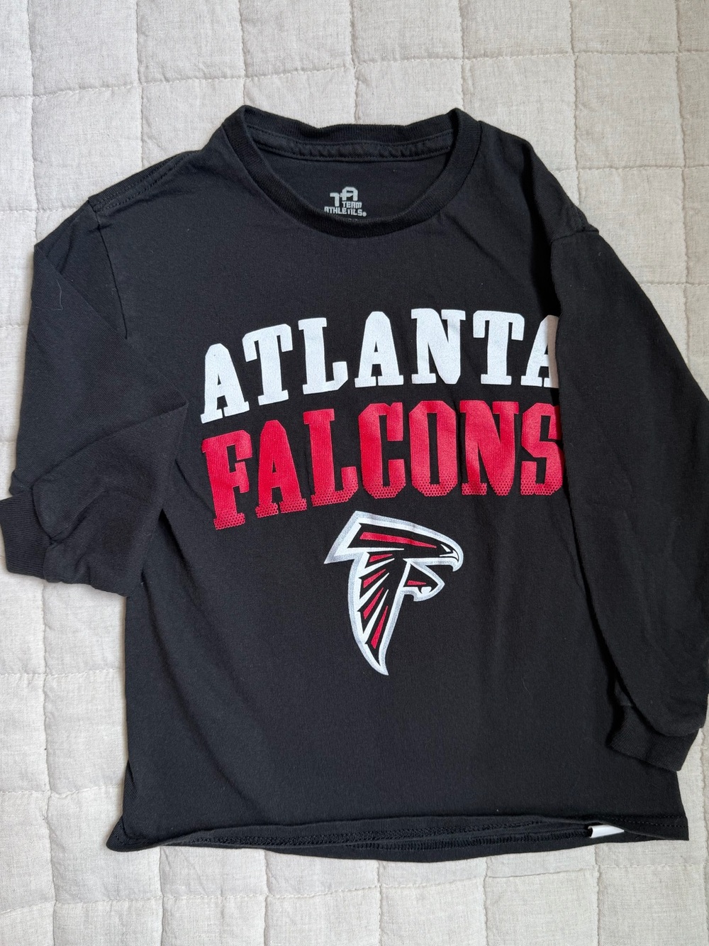 Atlanta Falcons Kids Long-Sleeve Tee in Black